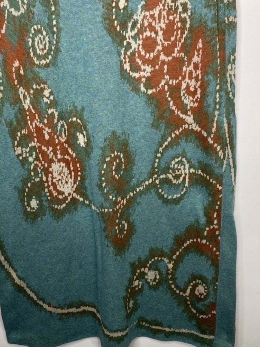 Peruvian Connection Blue Floral Pima Cotton Maxi Sleeveless Dress Size Medium - Picture 4 of 7